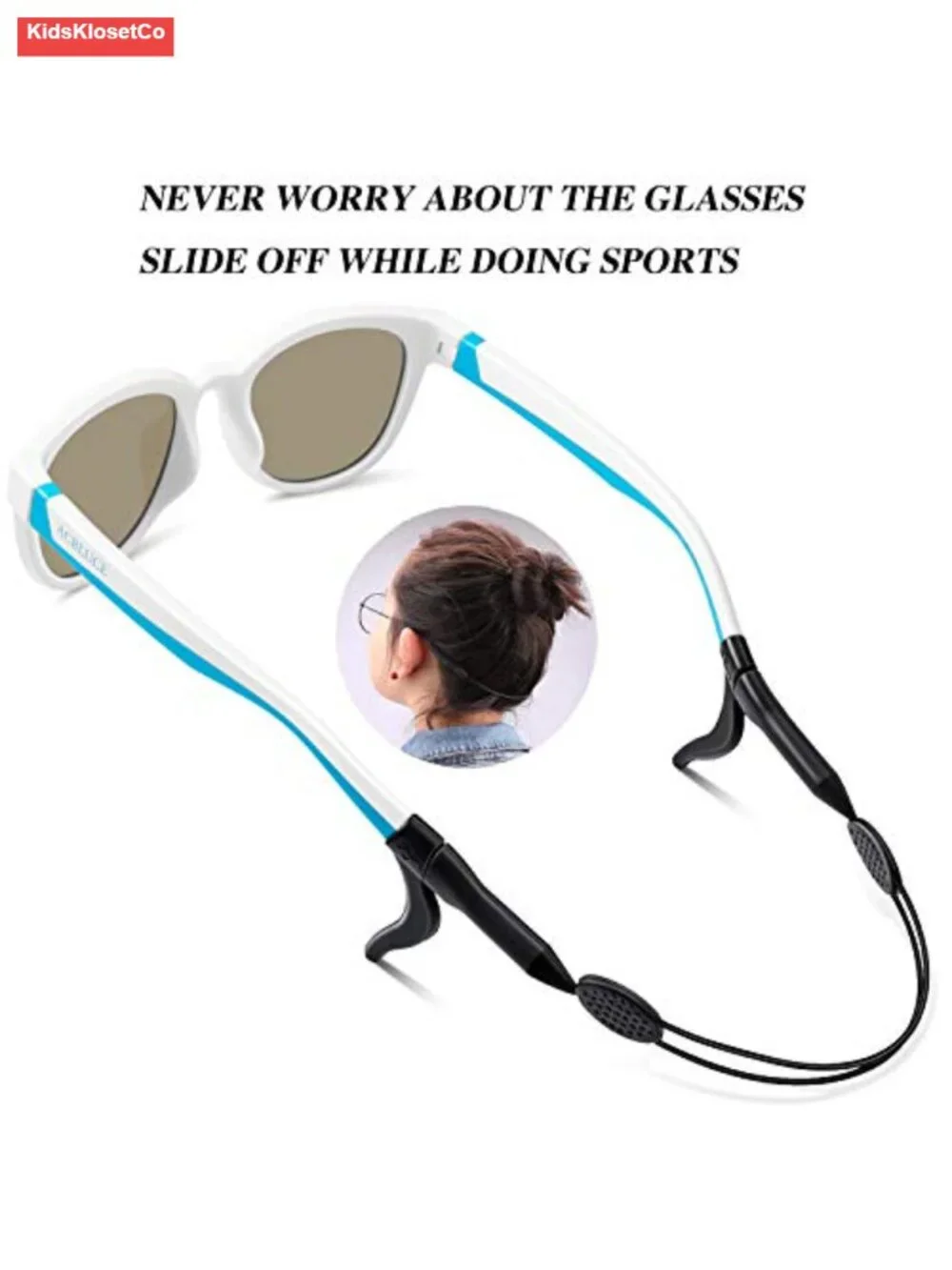 Kids Polarized Sunglasses TPEE Frame Sports Baseball Running Age 6-12